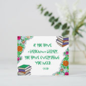 Cicero - Wenn Sie einen Garten und eine Bibliothek Postkarte (Stehend Vorderseite)