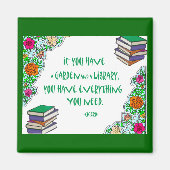 Ciceros Zitat über Bibliotheken Magnet (Vorne)