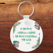 Ciceros Zitat über Bibliotheken Schlüsselanhänger (Vorderseite)