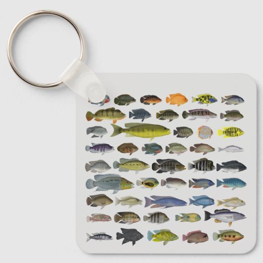 Cichlid Fish GroupKeychain Schlüsselanhänger (Vorderseite)