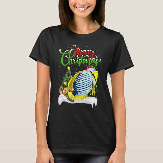 Cichlid Fish   Xmas Decorations Santa Cichlid Chri T-Shirt (Vorderseite)