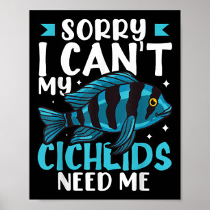 Cichliden-Fische Lustige Tiere Afrikanisches Aquar Poster