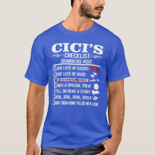 Cici Oma Checklist Großmutter Mütter Tagspass T-Shirt