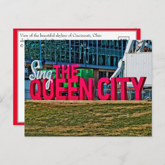 Cicinnati, Ohio, Die Königstadt Postkarte (Vorne/Hinten)