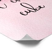 Cick's Cube Pink Cubicle Funny Office Desk Poster (Ecke)