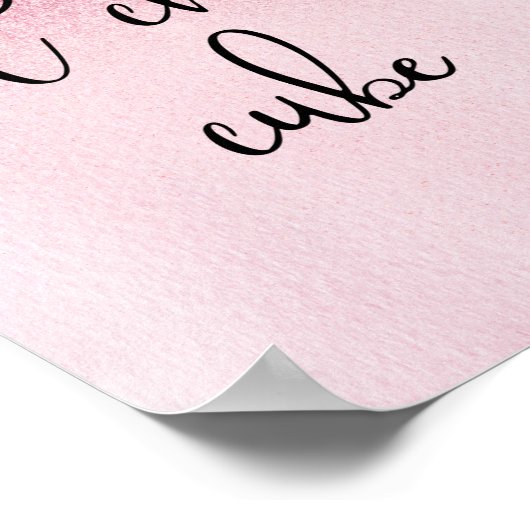 Cick's Cube Pink Cubicle Funny Office Desk Poster (Ecke)