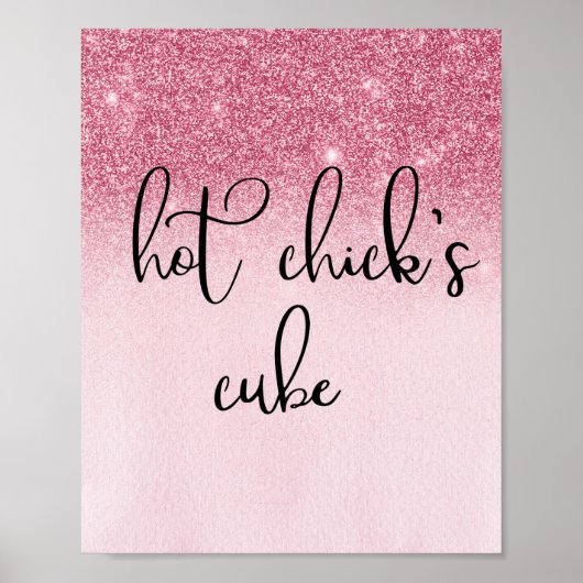 Cick's Cube Pink Cubicle Funny Office Desk Poster (Vorne)