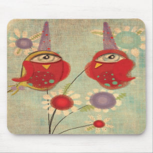 Ciclope Buho Lechuza Owl Vintag Mousepad