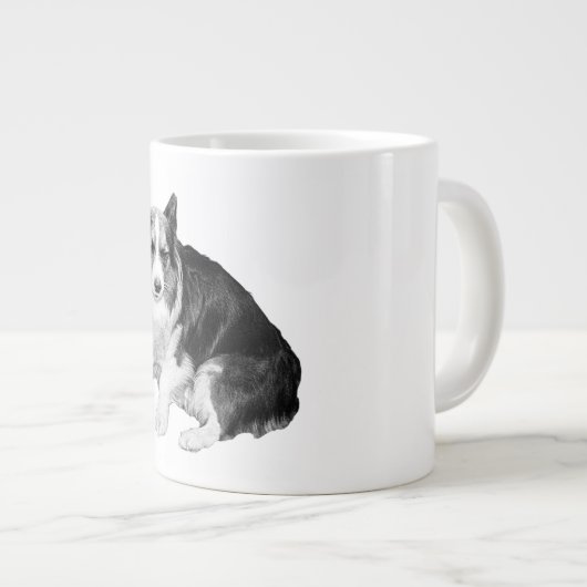 Cider-Night Corgi Jumbo-Tasse (Vorderseite Rechts)