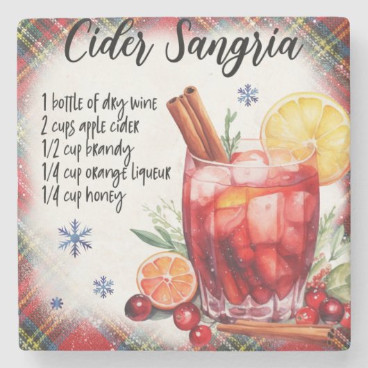 Cider Sangria Recipe Marbella Untersetzer (Vorderseite)