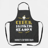 Cider-Trink-Saison Craft Cider Tap Room Name Schürze (Vorderseite)