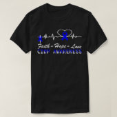 CIDP Awareness Heartbeat Christliche Cross Support T-Shirt (Design vorne)