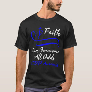 CIDP Awareness Support Blue Ribbon CIDP Christlich T-Shirt