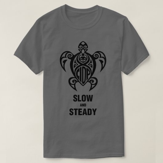 CIDP Turtle Black Slow Steady T-Shirt (Design vorne)