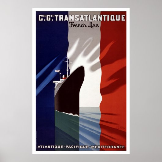 Cie Gle Transatlantique French Line Poster (Vorne)