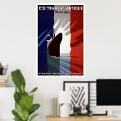 Cie Gle Transatlantique French Line Poster (Heimbüro)