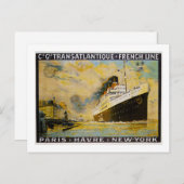 Cie. Gle. Transatlantische Kreuzfahrt Postkarte (Vorne/Hinten)