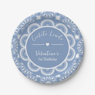 Cielito Lindo 1. Geburtstag Blau  Pappteller