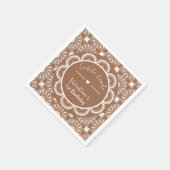 Cielito Lindo 1. Geburtstag Braun Serviette (Ecke)