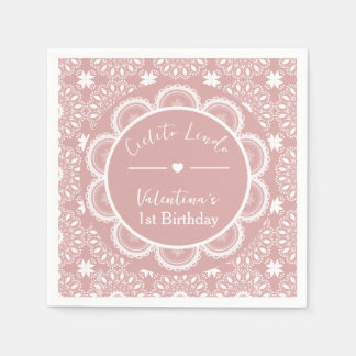 Cielito Lindo 1. Geburtstag Rosa Serviette