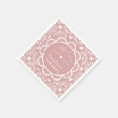 Cielito Lindo 1. Geburtstag Rosa Serviette (Ecke)