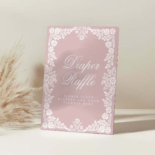 Cielito Lindo Baby Dusche Windeln Raffle Schild