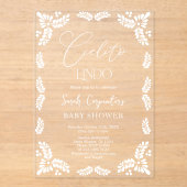 Cielito Lindo Baby Shower Acryleinladungen (Vorderseite)