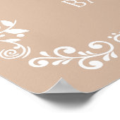 Cielito Lindo Baby Shower Beige Welcome Poster (Ecke)