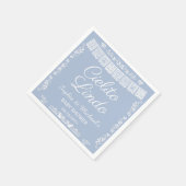 Cielito Lindo Baby Shower Blau Serviette (Ecke)