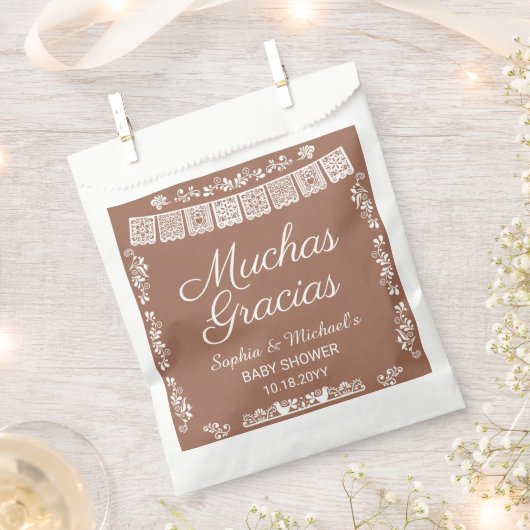 Cielito Lindo Baby Shower Muchas Gracias Geschenktütchen (Ausgeschnitten)