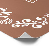 Cielito Lindo Baby Shower Terracotta Welcome Poster (Ecke)