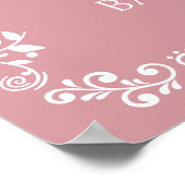 Cielito Lindo Baby Shower Willkommensgruß Rosa Poster (Ecke)