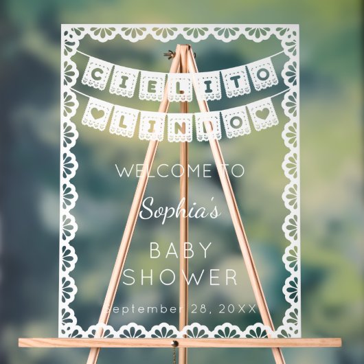 Cielito Lindo Begrüßungs-Baby-Dusche Acrylschild (Neutral)