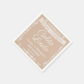 Cielito Lindo Beige Baby Shower Serviette (Ecke)