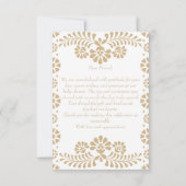 Cielito lindo beige mexikanische Babydusche Dankeskarte (Rückseite)