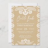 Cielito lindo beige mexikanische Babydusche Einladung (Vorderseite)