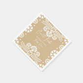 Cielito lindo beige mexikanische Babydusche Serviette (Ecke)