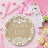 Cielito lindo beige mexikanische Fiesta Babydusche Pappteller (Party)