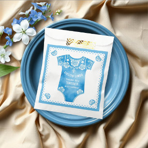 Cielito Lindo blauer Junge Danke, Baby-Dusche Geschenktütchen