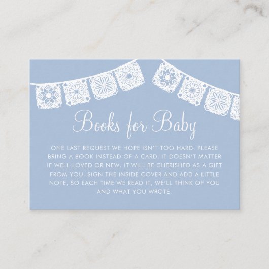Cielito Lindo Blue Arch Papel Picado Babydusche Begleitkarte (Vorderseite)