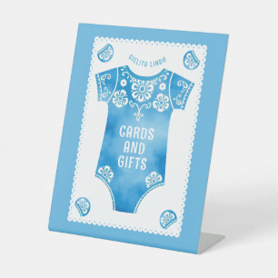 Cielito Lindo Blue Baby Boy Dusche Karten und Gesc Sockelschild