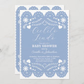 Cielito Lindo Blue Baby Dusche Einladung (Vorne/Hinten)