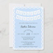 Cielito Lindo Blue Baby Dusche Einladung (Vorderseite)