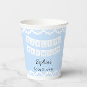 Cielito Lindo Blue Baby Dusche Pappbecher (Rückseite)
