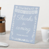 Cielito Lindo Blue Baby Shower Thanks for coming Sockelschild (In SItu)