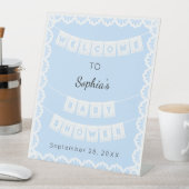 Cielito Lindo Blue Begrüßungs-Baby-Dusche Sockelschild (In Situ)