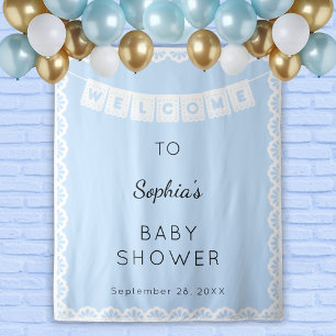 Cielito Lindo Blue Begrüßungsdusche Hintergrund Wandteppich