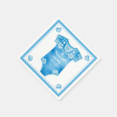 Cielito Lindo Blue Bodysuit Babydusche Serviette (Ecke)