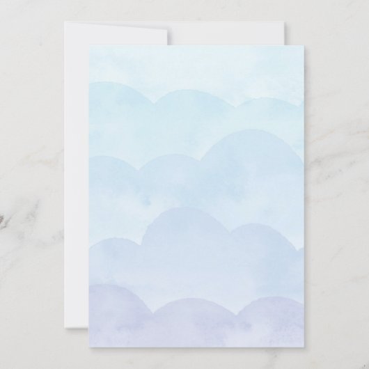 Cielito Lindo Blue Cloudy Sky Baby Boy Dusche Einladung (Rückseite)