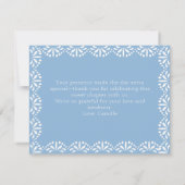 Cielito lindo Blue Mexican Baby Shower Dankeskarte (Rückseite)